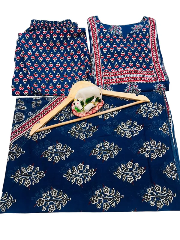 Printed_Blue_Color_Cotton_Suit_Set