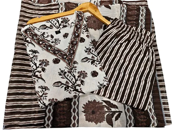 Floral_Print_Beige_Color_Cotton_Sit_Set