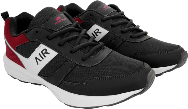 Black_Solid_Mesh_Eva_Sole_Casual_Running_Shoes_For_Men