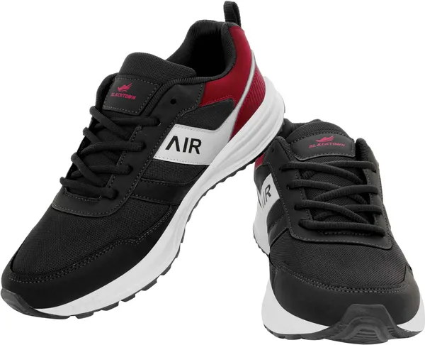 Black_Solid_Mesh_Eva_Sole_Casual_Running_Shoes_For_Men