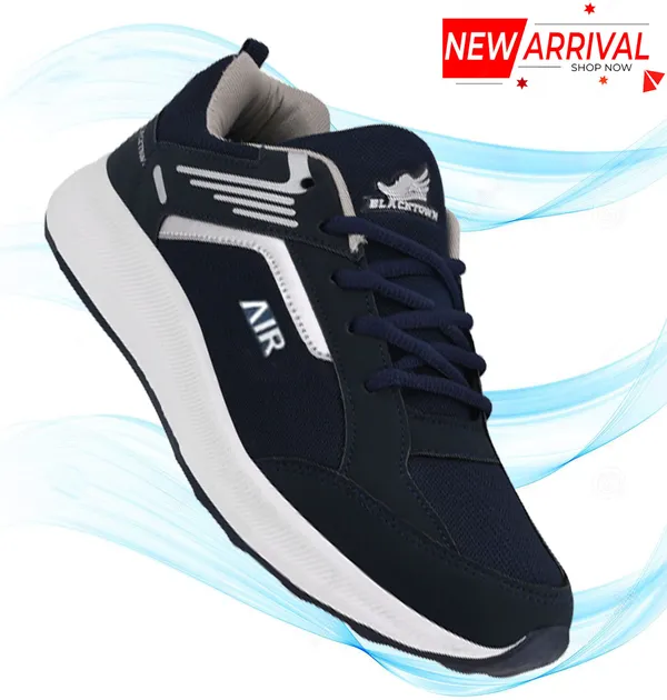 Navy_Solid_Mesh_Eva_Sole_Casual_Running_Shoes_For_Men