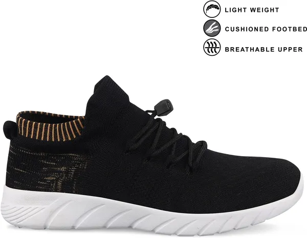 Black_Solid_Mesh_Eva_Sports_Running_Shoes_For_Men