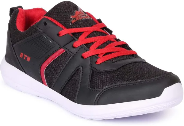 Black_Solid_Mesh_Eva_Sports_Running_Shoes_For_Men
