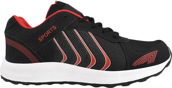 Black_&_Red__Mesh_Eva_Sole_Sports_Running_Shoes_For_Men
