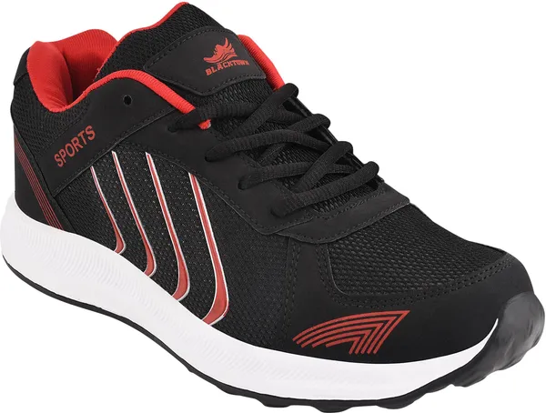 Black_&_Red__Mesh_Eva_Sole_Sports_Running_Shoes_For_Men