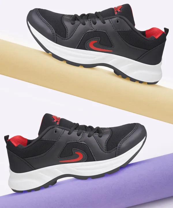 Black_Solid_Mesh_Eva_Sole_Casual_Running_Shoes_For_Men