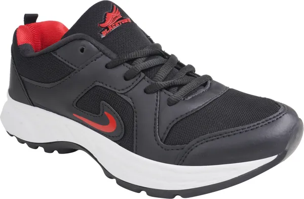Black_Solid_Mesh_Eva_Sole_Casual_Running_Shoes_For_Men
