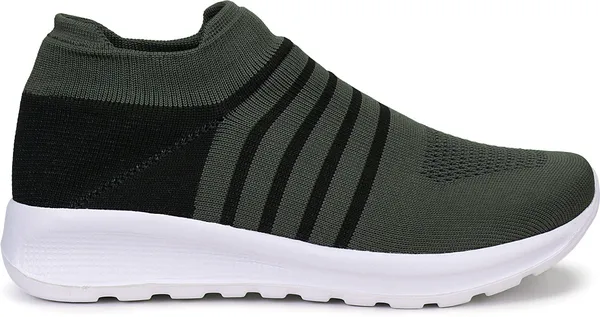 Grey_&_Black_Striped_Mesh_Eva_Sole_Sports_Walking_Shoes_For_Men