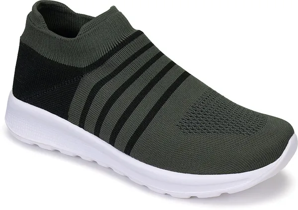 Grey_&_Black_Striped_Mesh_Eva_Sole_Sports_Walking_Shoes_For_Men