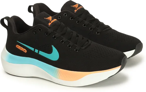 Green_Solid_Flyknit_Phylon_Sole_Casual_Running_Shoes_For_Men