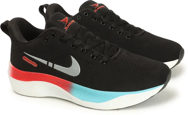 Black_Solid_Flyknit_Phylon_Sole_Casual_Running_Shoes_For_Men