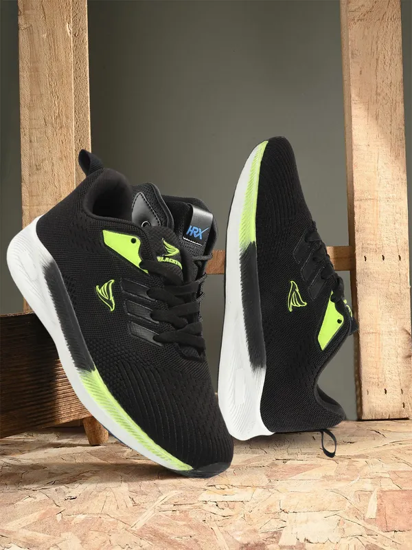 Black__Flyknit_Phylon_Sports_Running_Shoes_For_Men