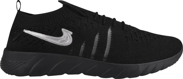 Black_Solid_Flyknit_Eva_Sole_Casual_Running_Shoes_For_Men
