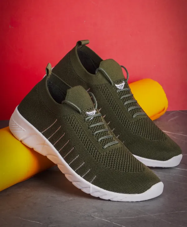 Olive_Solid_Flyknit_Eva_Sole_Casual_Running_Shoes_For_Men