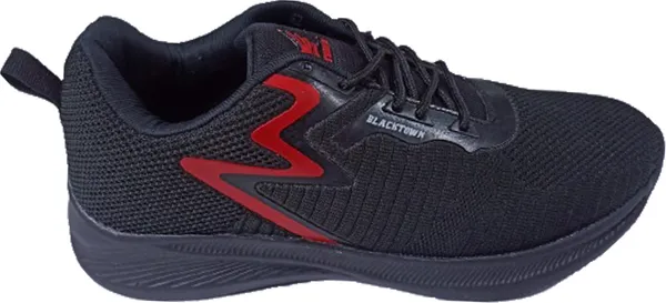Black_Solid_Mesh_Eva_Sole_Casual_Running_Shoes_For_Men