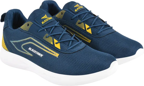 Yellow_Solid_Mesh_Eva_Sole_Casual_Running_Shoes_For_Men