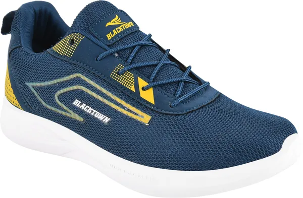 Yellow_Solid_Mesh_Eva_Sole_Casual_Running_Shoes_For_Men