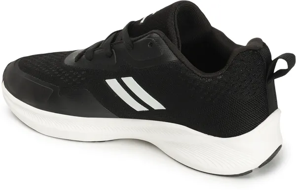 Black_&_White_Solid_Flyknit_Phylon_Sole_Casual_Running_Shoes_For_Men