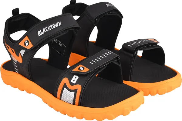 Black_&_Orange_Solid_Resin_Sports_Sandal_For_Men