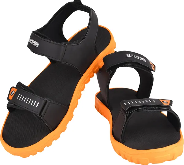 Black_&_Orange_Solid_Resin_Sports_Sandal_For_Men
