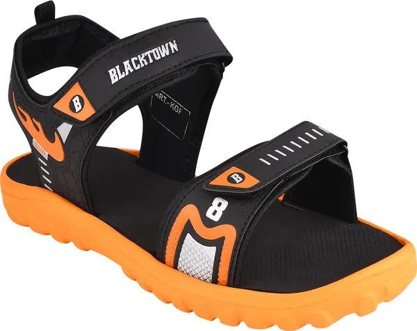 Black_&_Orange_Solid_Resin_Sports_Sandal_For_Men