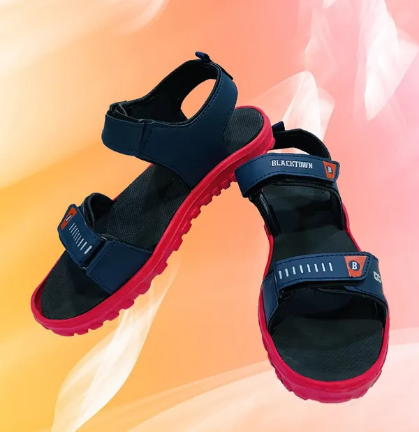 Navy_&_Red_Solid_Resin_Sports_Sandal_For_Men