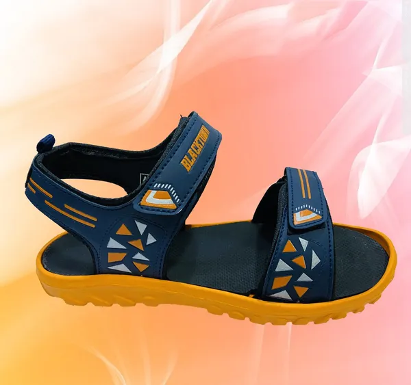 Navy_&_Orange_Solid_Resin_Casual_Sandal_For_Men