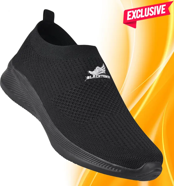 Black_Solid_Flyknit_Eva_Sole_Casual_Running_Shoes_For_Men