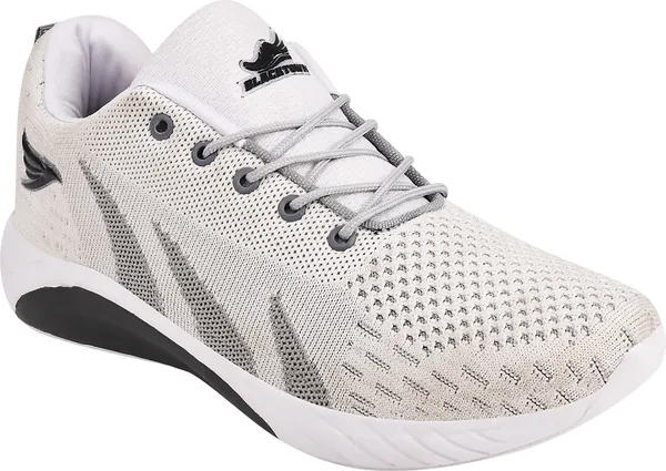 White_&_Grey_Solid_Synthetic_Eva_Sole_Casual_Running_Shoes_For_Men