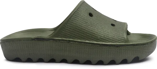 Olive_Solid__Comfortable_Slides_For_Men