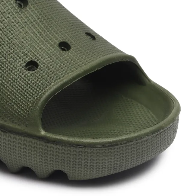 Olive_Solid__Comfortable_Slides_For_Men
