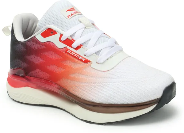 White_&_Red__Flyknit_Phylon_Casual_Running_Shoes_For_Men