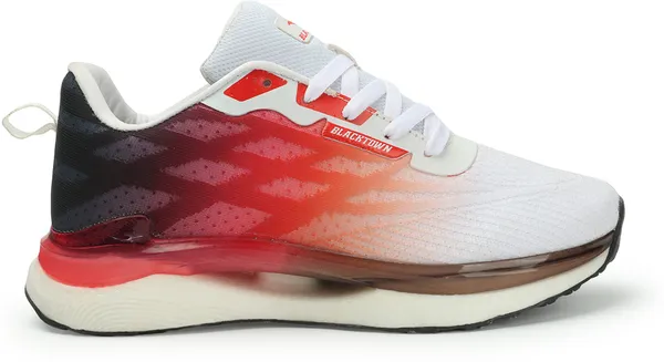 White_&_Red__Flyknit_Phylon_Casual_Running_Shoes_For_Men