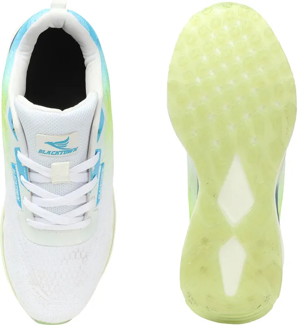 White_&_Navy__Flyknit_Phylon_Casual_Running_Shoes_For_Men