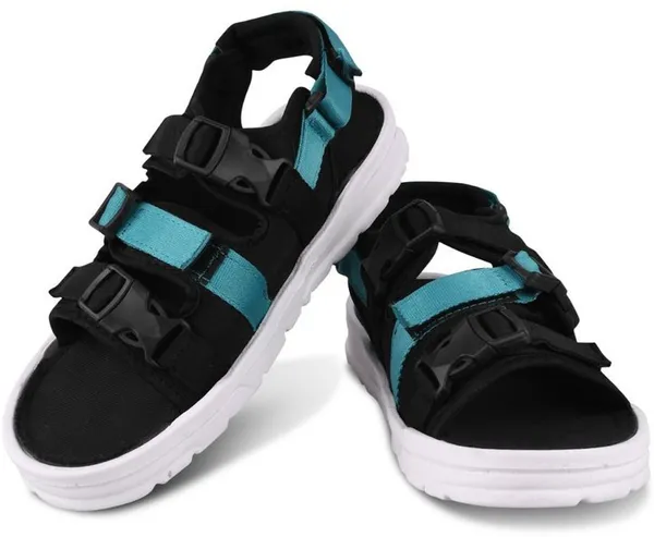 Black_&_Green__Synthetic_Casual_Sandal_For_Men