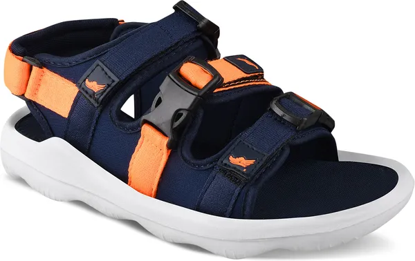 Navy_&_Orange__Resin_Casual_Sandal_For_Men