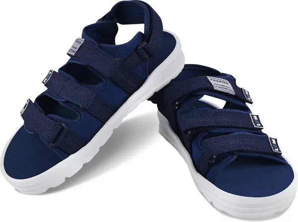Navy__Textile_Sports_Sandal_For_Men