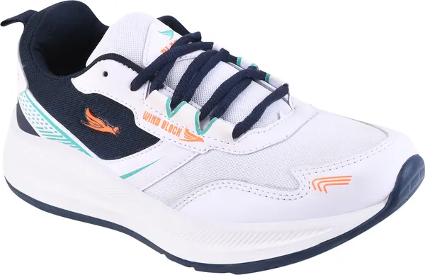 White_Solid_Mesh_Eva_Sole_Casual_Running_Shoes_For_Men