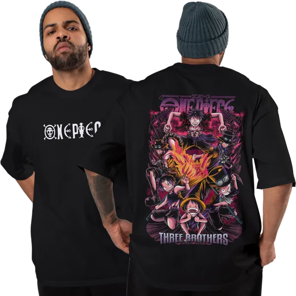 One_piece_-_Luffy_Ace_and_Sabo_Black_Oversized_T-shirt