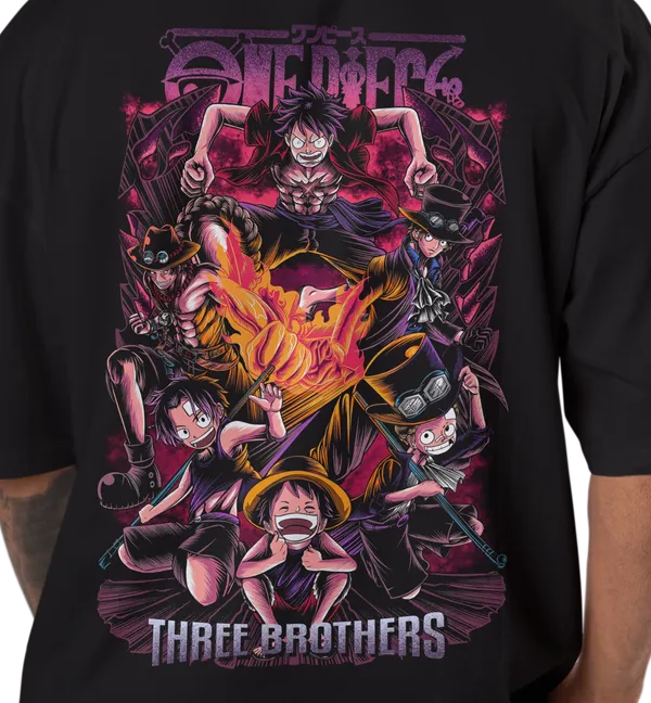 One_piece_-_Luffy_Ace_and_Sabo_Black_Oversized_T-shirt