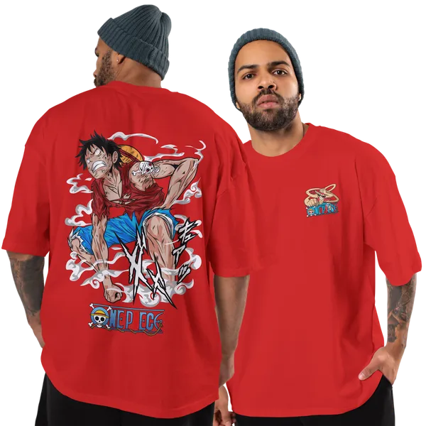 Once_Piece_-_Luffy_Gear_2_Red_Oversized_T-Shirt