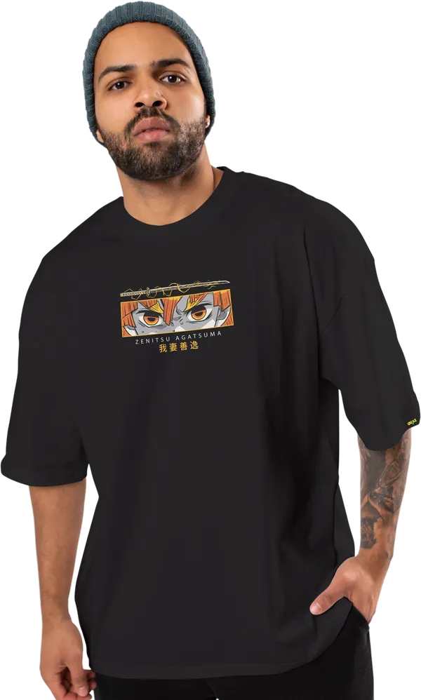 Demon_Slayer_-_Zenitsu_Black_Oversized_T-Shirt