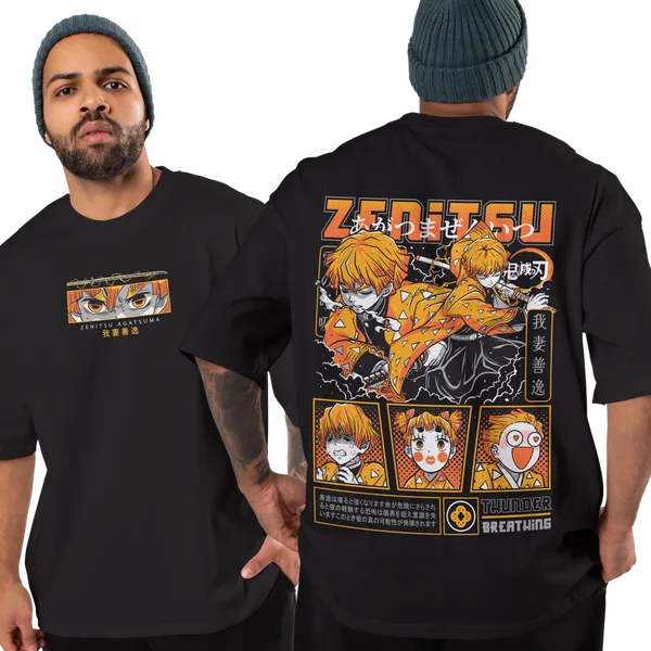Demon_Slayer_-_Zenitsu_Black_Oversized_T-Shirt