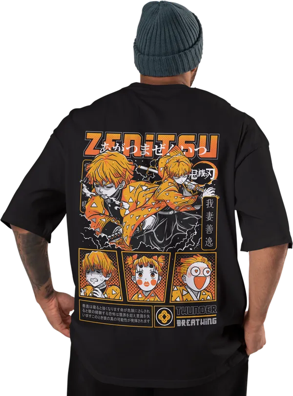 Demon_Slayer_-_Zenitsu_Black_Oversized_T-Shirt
