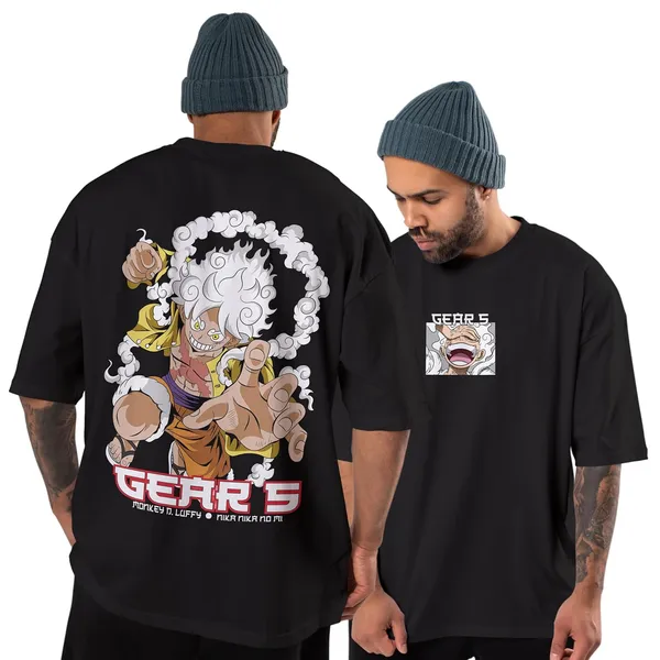 One_Piece_-_Luffy_Gear_5_Black_Oversized_T-shirt