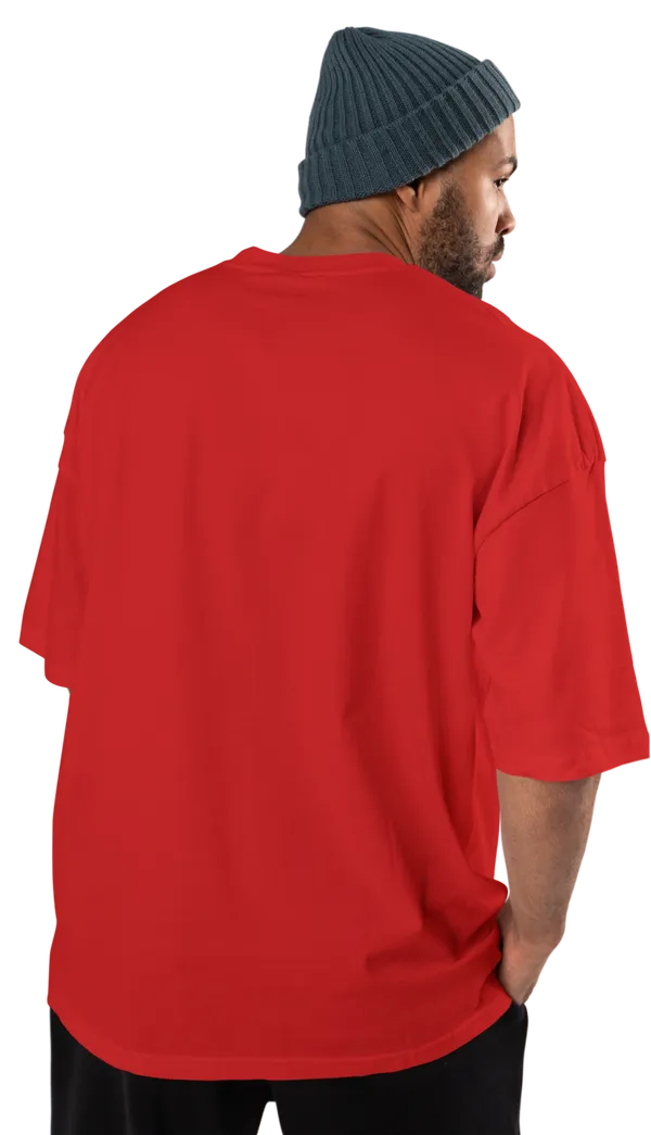 Red_Premium_cotton_Oversized_T-Shirt_for_Men_and_Women