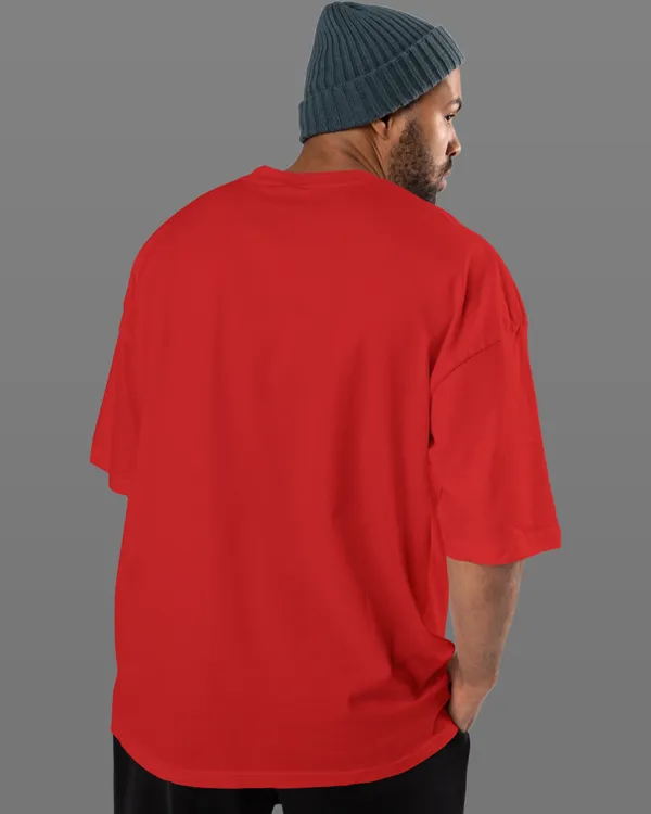 Red_Premium_cotton_Oversized_T-Shirt_for_Men_and_Women