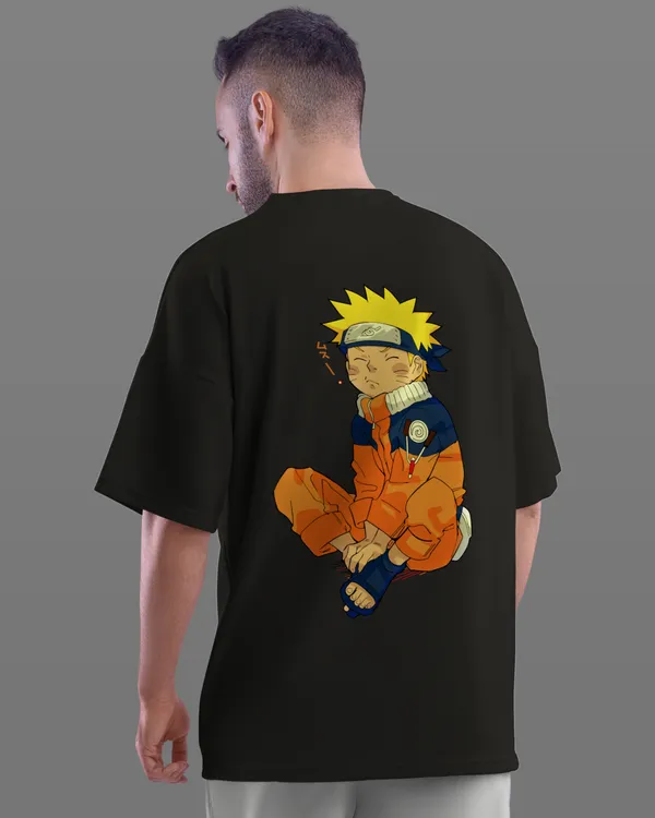 Naruto_Black_Loose_fit_T-shirt_-_Back_print