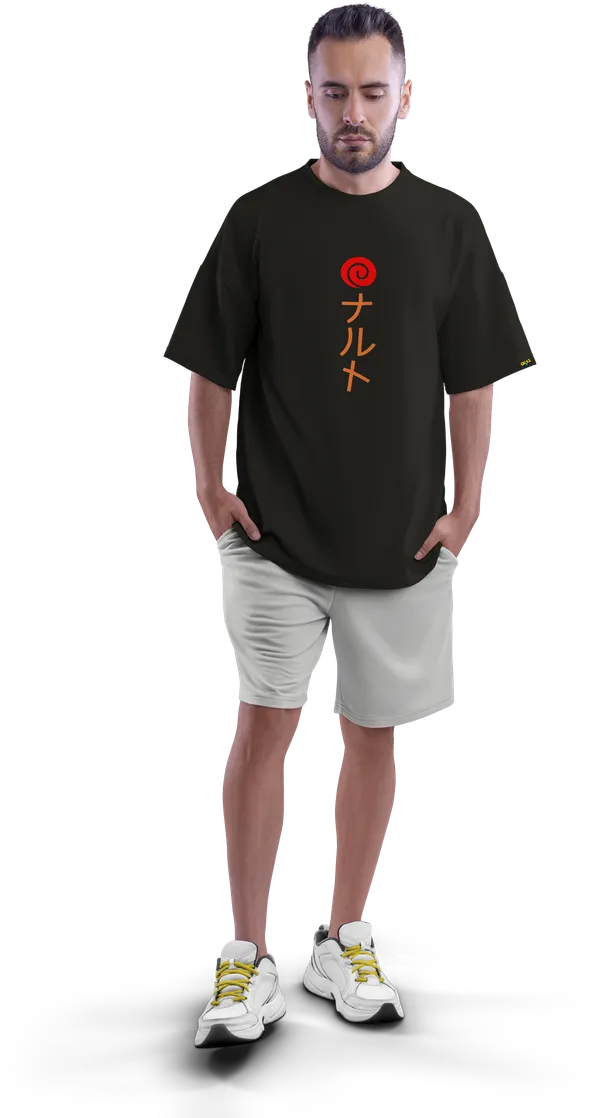Naruto_Black_Loose_fit_T-shirt_-_Back_print