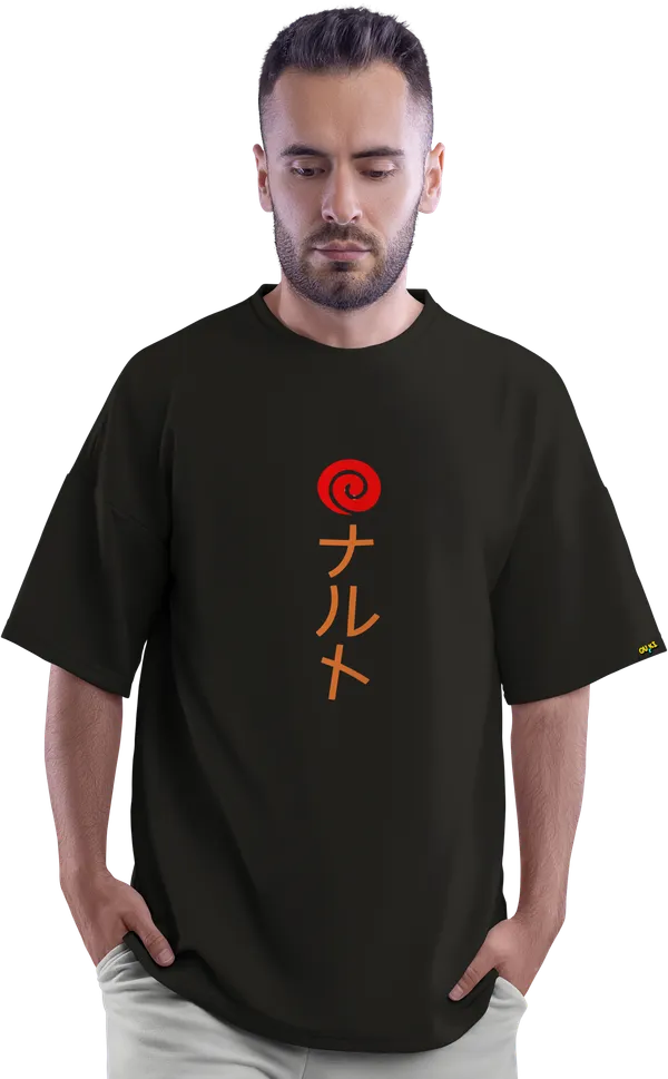 Naruto_Black_Loose_fit_T-shirt_-_Back_print